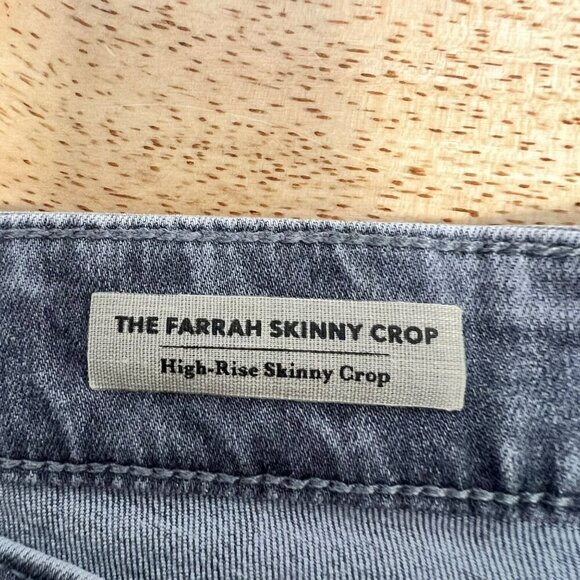 Adriano Goldschmied Womens Farrah Skinny Crop Jeans Gray Paint Splatter 30 Waist - Picture 9 of 10